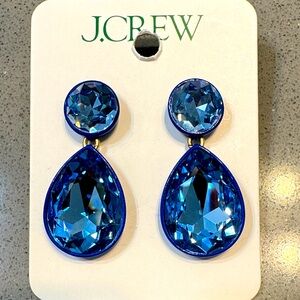 J. Crew Sapphire Blue Teardrop Earrings